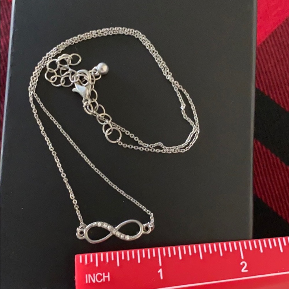 Silver infinity necklace (1”)